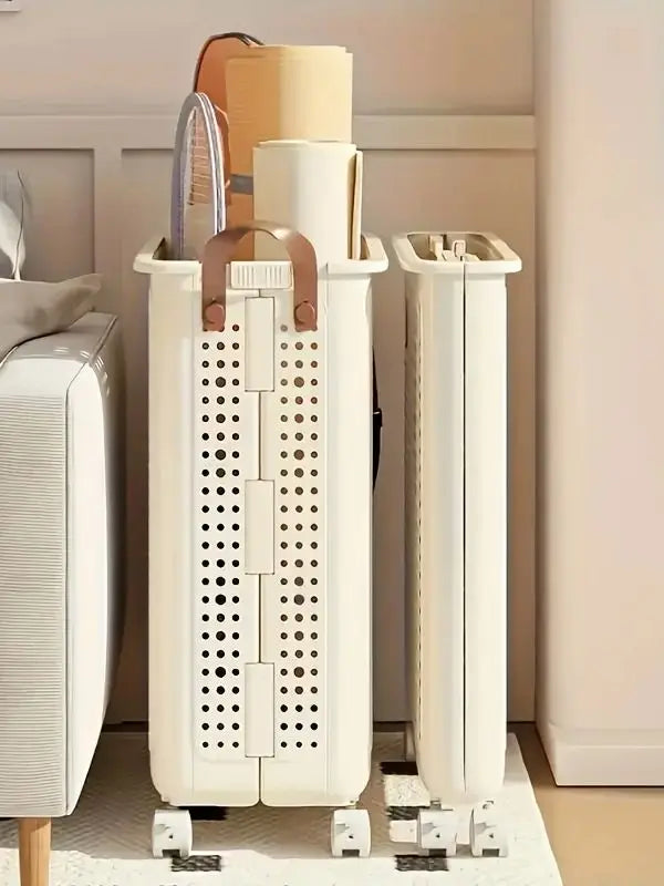 storage laundry basket foldable with wheels