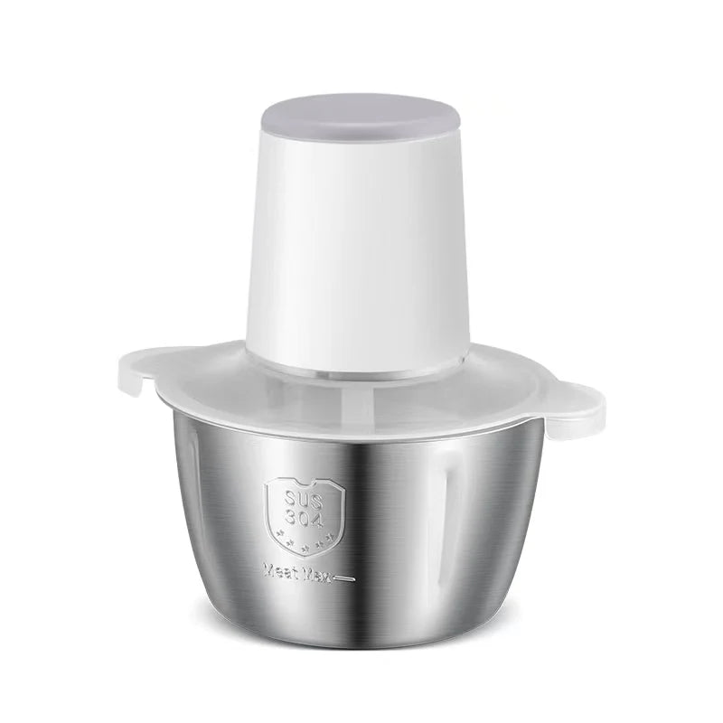 Food Chopper, Food Processor Mini Electric, 2L 148W, Stainless Steel Mincer for Kitchen, Vegetable, Onion, Garlic, Salad, Baby F