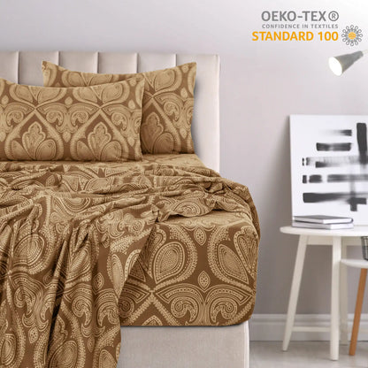 4-Piece Paisley Bed Sheet Set
