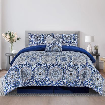 Reversible 5pc Comforter Set 1 Comforter, 2 Pillow Shams