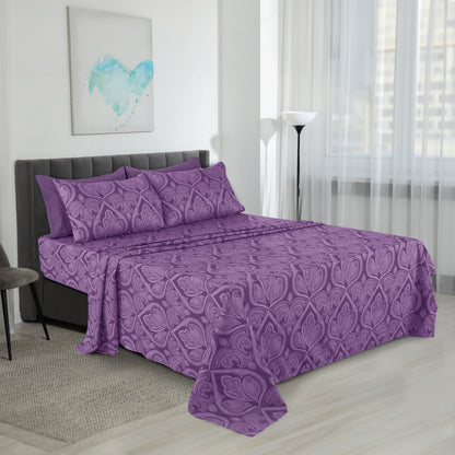 LUX Décor Paisley Sheet Set – 6 Piece Ultra-Soft Microfiber Bed Sheets