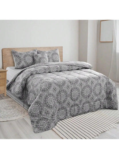Reversible 5pc Comforter Set 1 Comforter, 2 Pillow Shams