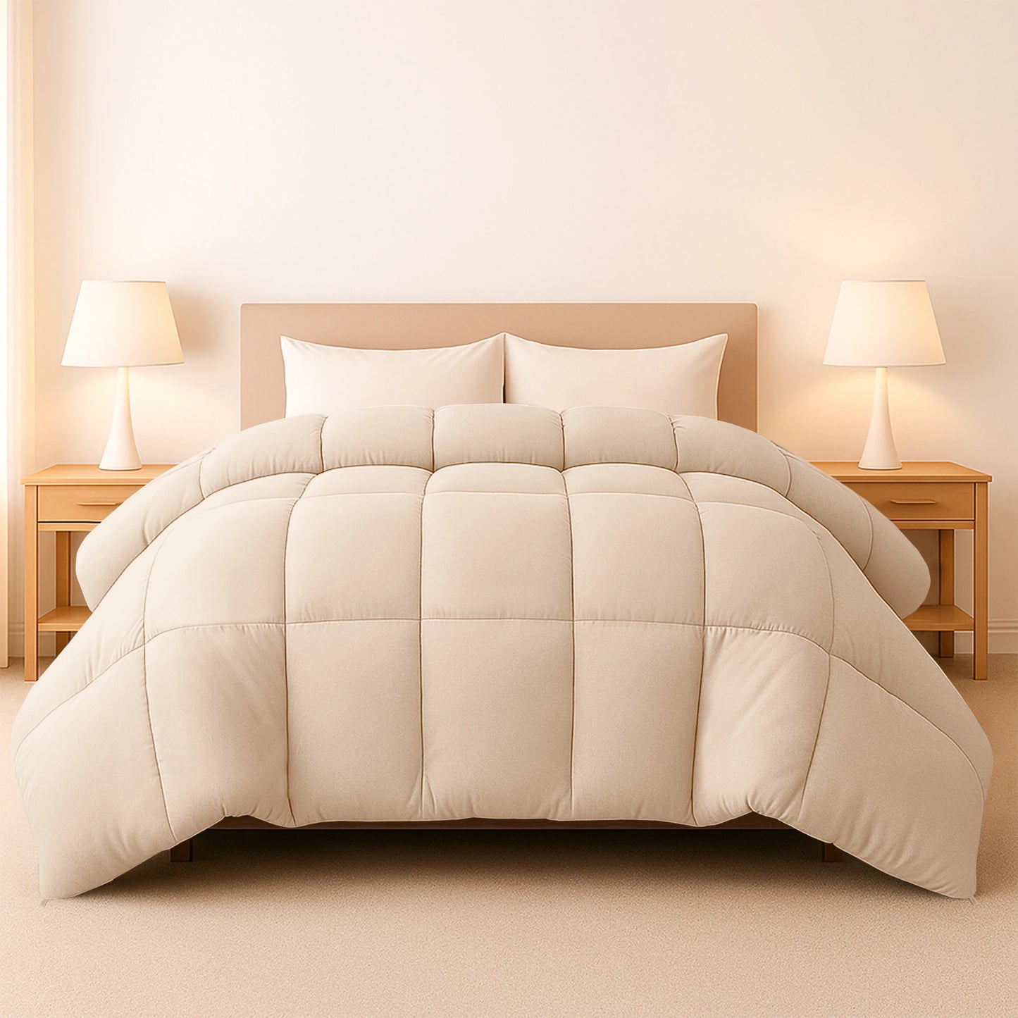 Comforter – 1 Piece Fluffy Duvet  Soft and Cozy Bedding, 102" x 90"