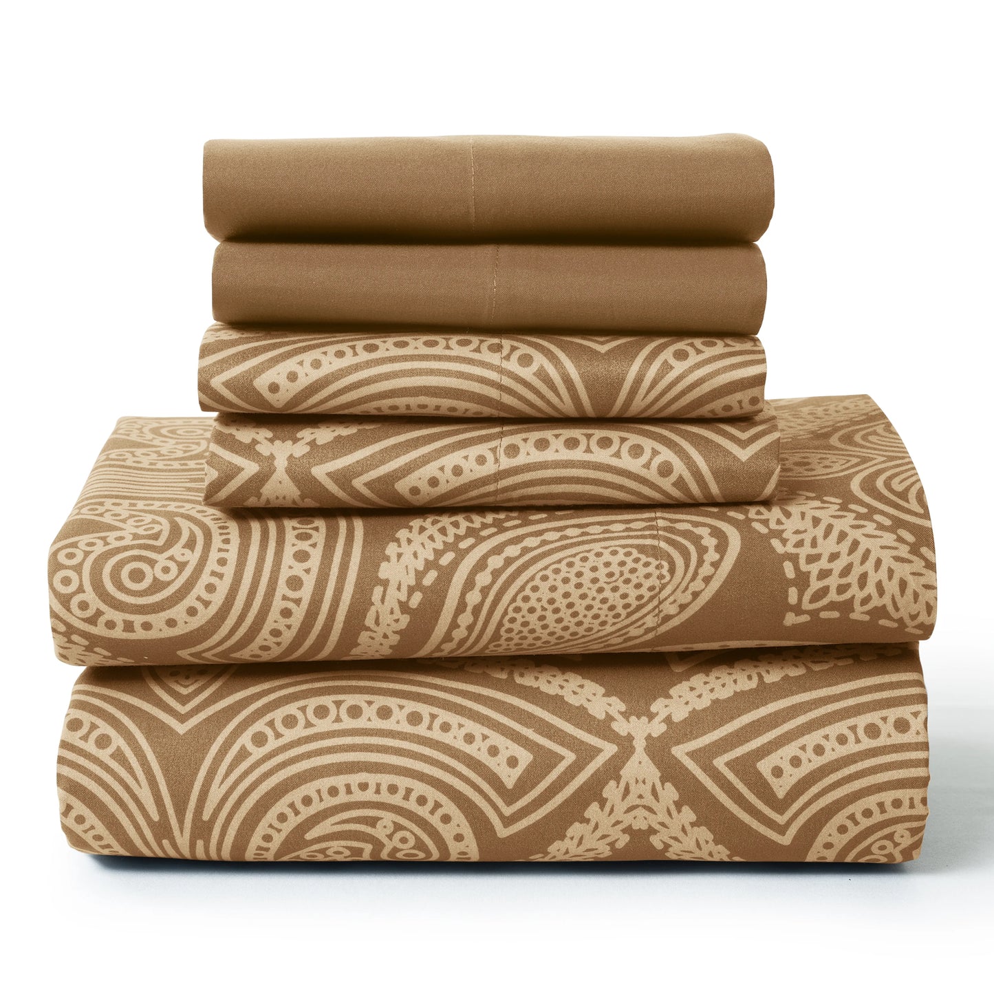 LUX Décor Paisley Sheet Set – 6 Piece Ultra-Soft Microfiber Bed Sheets