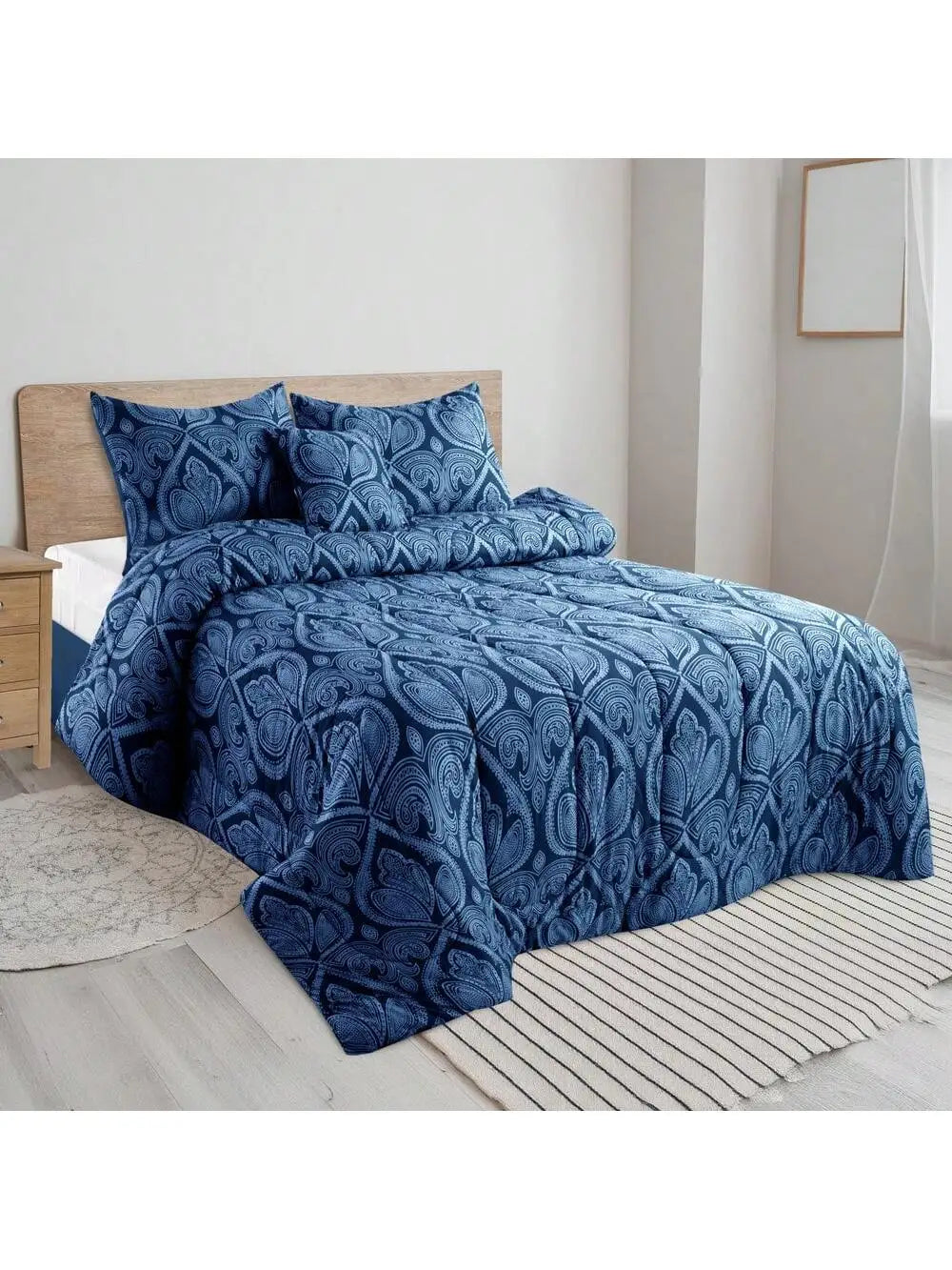 Reversible 5pc Comforter Set 1 Comforter, 2 Pillow Shams