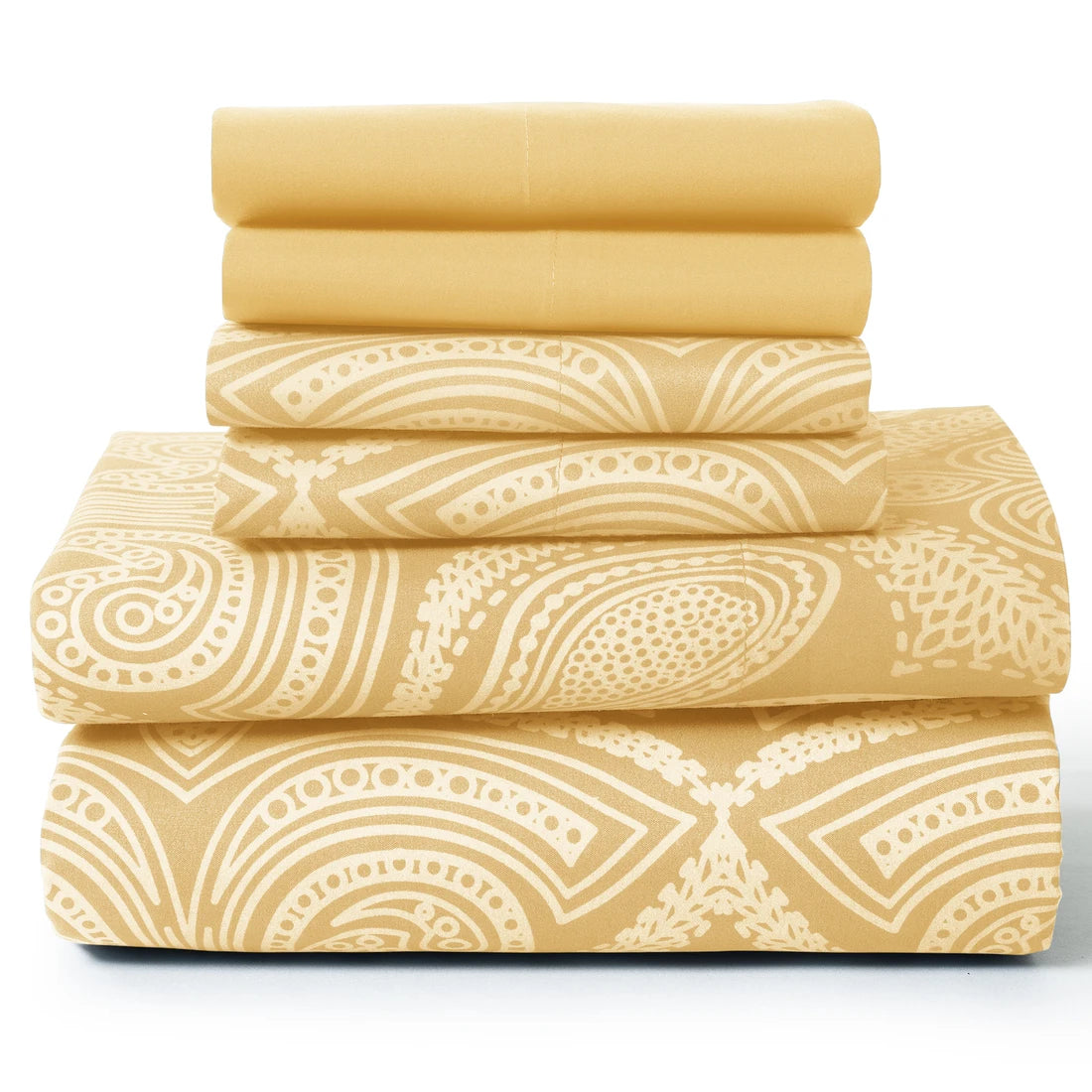 LUX Décor Paisley Sheet Set – 6 Piece Ultra-Soft Microfiber Bed Sheets