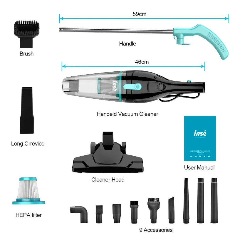 Vacuum Cleaner 16Kpa 6M Extra Long Cord