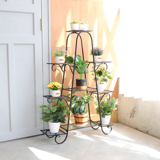 9 Tier Plant Stands Metal Plant Shelf Stand Multilayer Potted Planters Display Rack