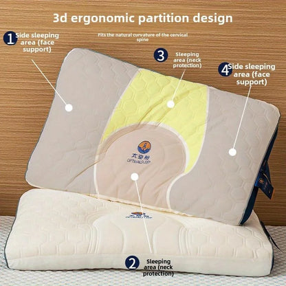 Latex filled  neck deep sleep aid pillow massage