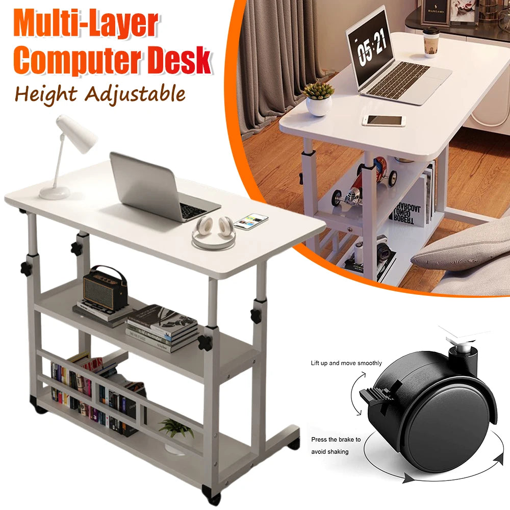 Multi-Layer Standing  Computer  Workstation  Bedside Table