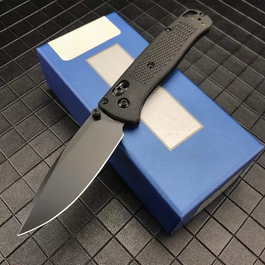 BM535 Bugout Axis Lock Folding Knife 3.24" Satin Plain Blade Grivory Handles  for Everyday Carry and Camping Hunting Outdoor