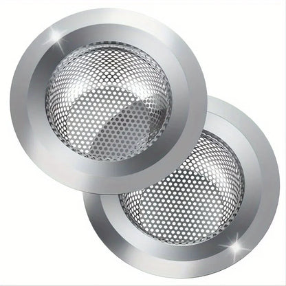 2pcs Kitchen Sink Strainer, Stainless Steel Sink Drain Strainer, Large Wide Rim 4.5" Diameter, Food Catcher For Most Sink Drains