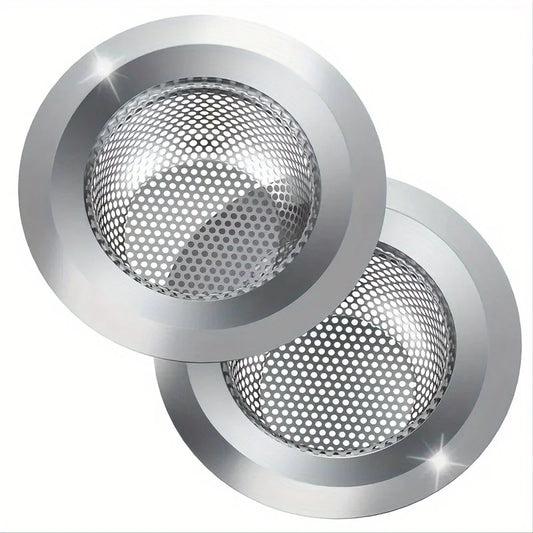 2pcs Kitchen Sink Strainer, Stainless Steel Sink Drain Strainer, Large Wide Rim 4.5" Diameter, Food Catcher For Most Sink Drains