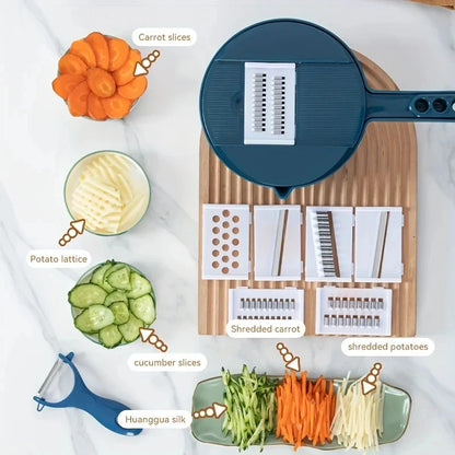 9 in 1 Vegetable Cutter Potatoes Manually Cut Shred Slicer Grater