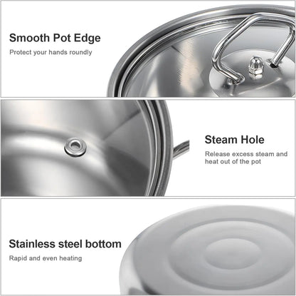 15-Piece Stainless Steel

 Outdoor Cookware Set