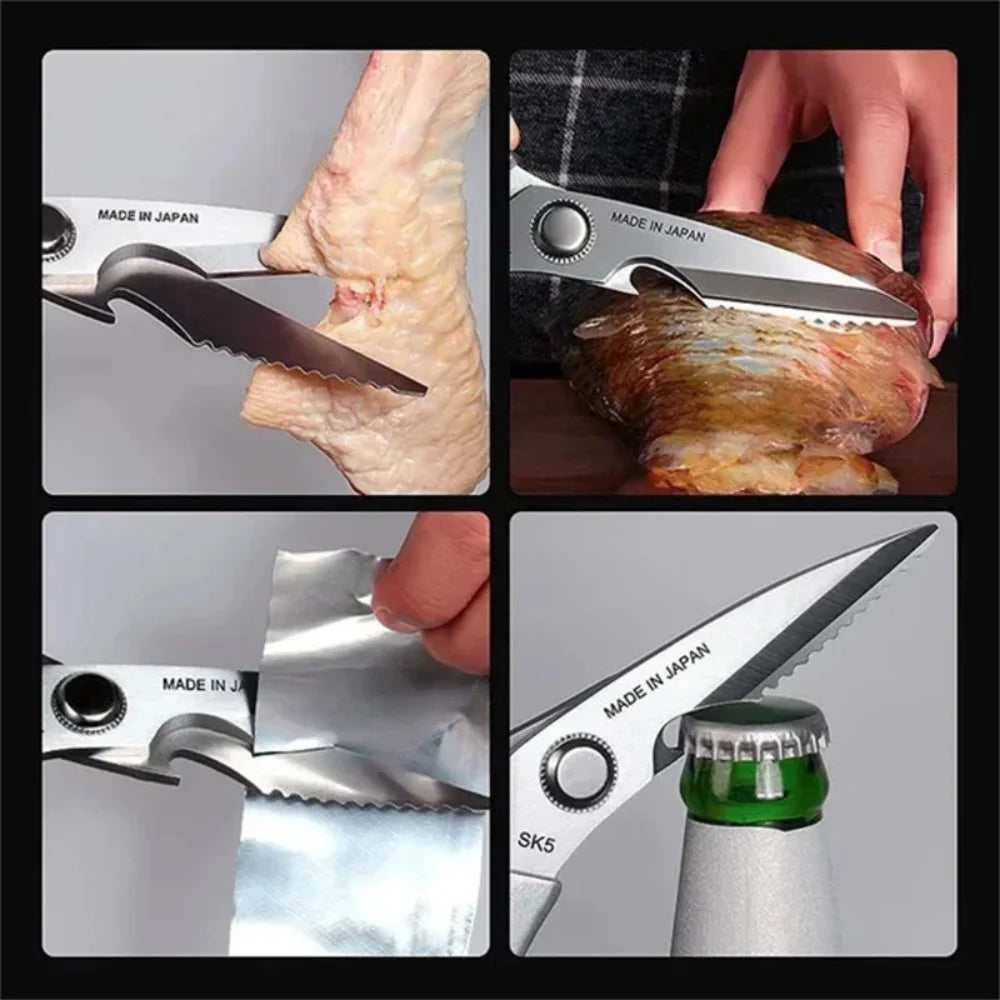 Stainless Steel Kitchen Scissors Handle for Cutting Chicken Bones Meat Fish Scissors Kitchen accessories Kitchen Scissors