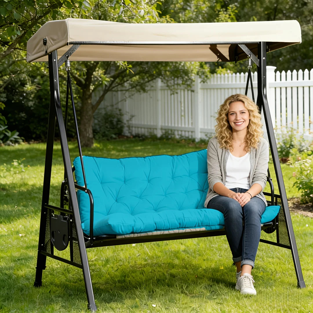 Porch Swing Cushion, Waterproof Outdoor Bench Replacement Cushion, Suitable For Patio Furniture, Garden Porches, And Two-Sea