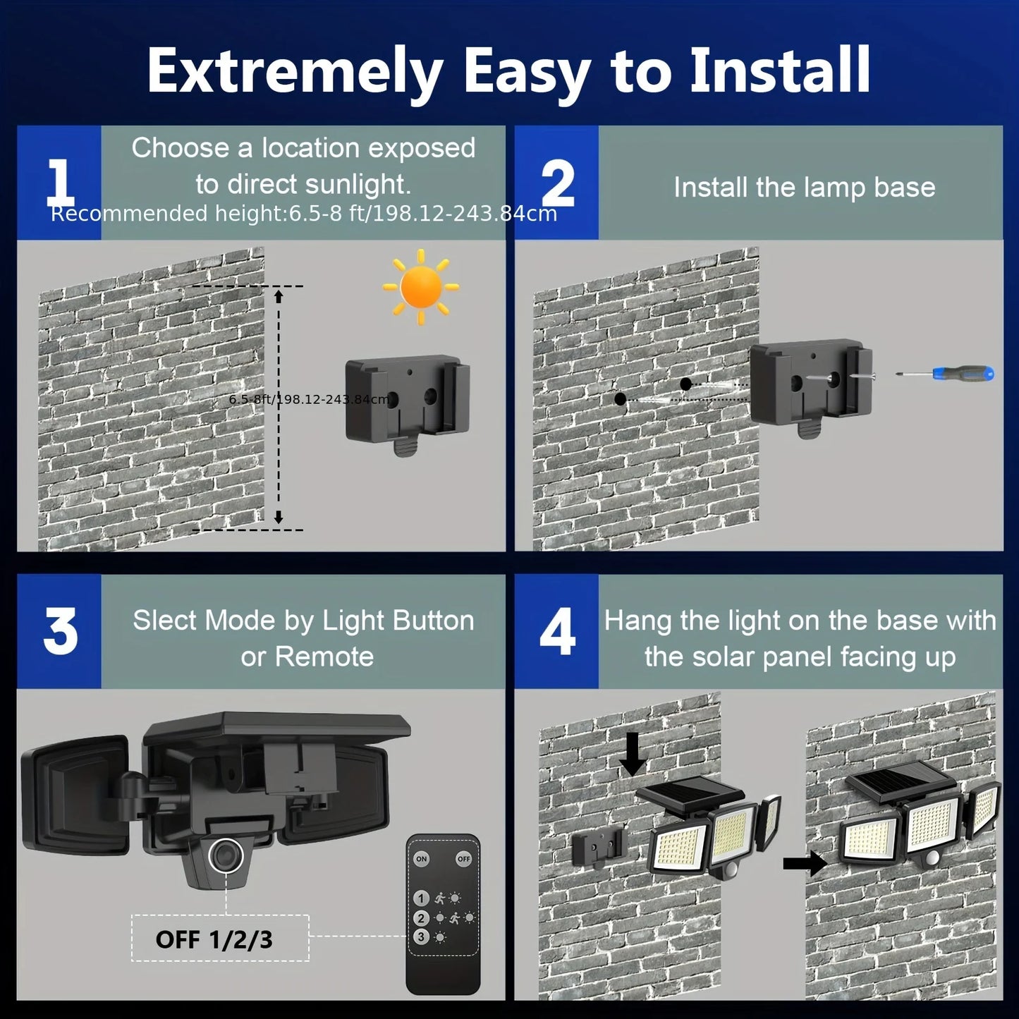 3 Pack  Motion Sensor Security Lights