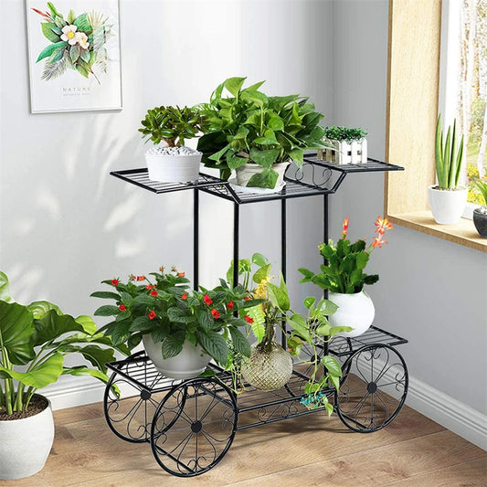 Large Plant Stand 6 Tier Wrought Iron Shelf