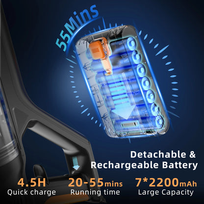 Blossom DSV112A Cordless Vacuum Cleaner 550W 45000PA – Powerful Brushless Motor, Handheld Home Vacuum