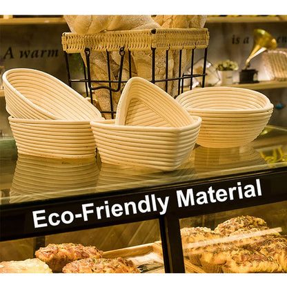Handmade Rattan Bread Proofing Basket Natural Fermentation Sourdough Banneton Bread Basket Dough Rattan Wicker Baking Bowl