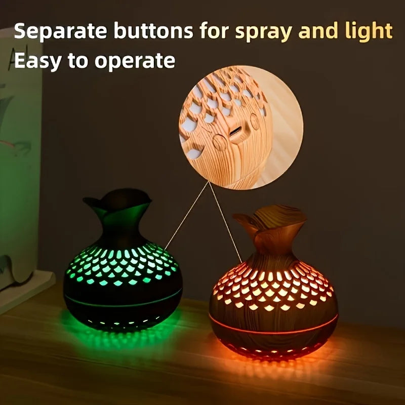 Flower Humidifier Light Sound Humidification Colorful Atmosphere Light Bedroom Office Desktop Decoration Creative Gift