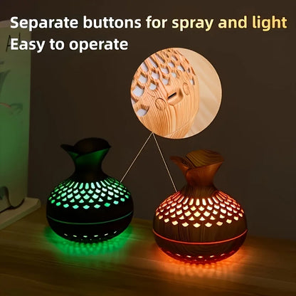 Flower Humidifier Light Sound Humidification Colorful Atmosphere Light Bedroom Office Desktop Decoration Creative Gift