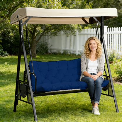 Porch Swing Cushion, Waterproof Outdoor Bench Replacement Cushion, Suitable For Patio Furniture, Garden Porches, And Two-Sea
