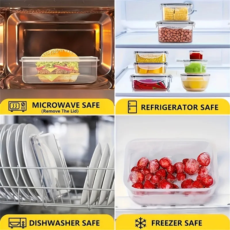 48Pcs Food Storage Set - 24 Airtight Containers & Lids