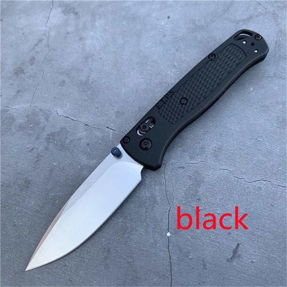 BM535 Bugout Axis Lock Folding Knife 3.24" Satin Plain Blade Grivory Handles  for Everyday Carry and Camping Hunting Outdoor