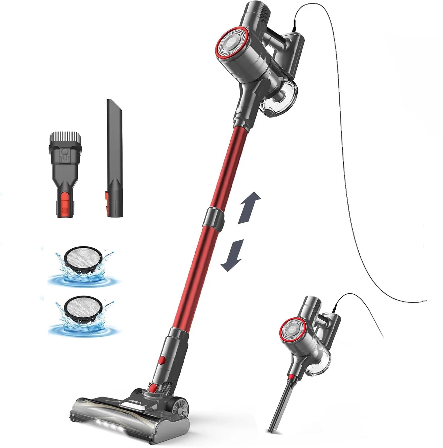 Corded Vacuum Cleaner, 6 in 1 Handheld for Hard Floor Carpet