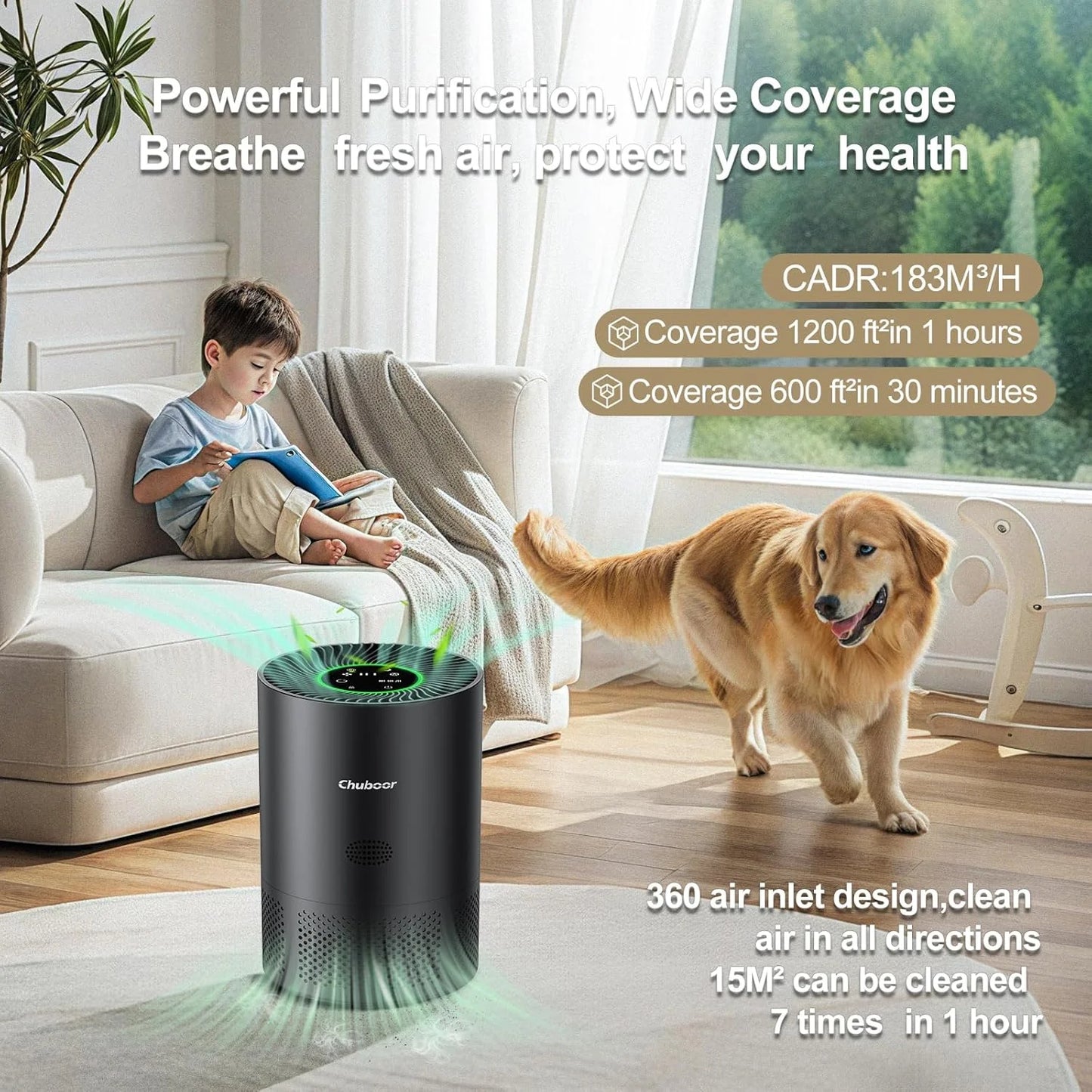 Air Purifiers True HEPA for Bedroom Room kitchen washroom