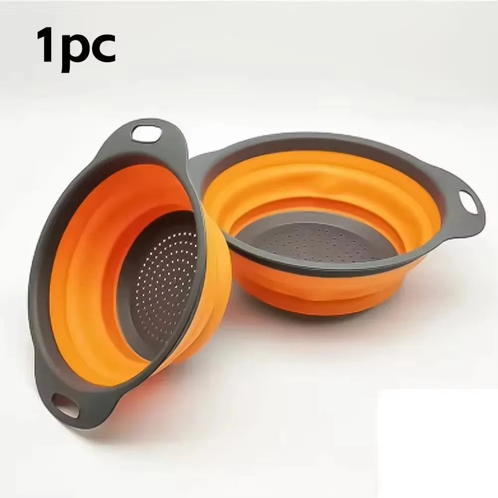 Foldable Strainer Fruit Vegetable Washing Basket Colander Collapsible Drainer