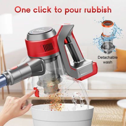Honki Cordless Vacuum Cleaner 78KPA 45Mins 6*2200mAh Lightweight Stick Vacuum Cleaner for Home Hardwood Floor Carpet Pet Hair