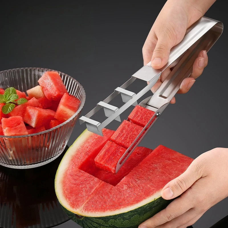 Watermelon Slicer, Watermelon Cut Into Pieces, Stainless Steel Wooden-handled Watermelon Knife Tool