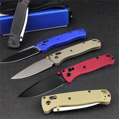 BM535 Bugout Axis Lock Folding Knife 3.24" Satin Plain Blade Grivory Handles  for Everyday Carry and Camping Hunting Outdoor