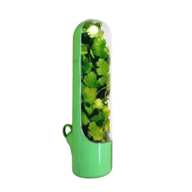 Refrigerator Herb Crisper Saver Container Vegetable Preserving Bottle Home Storage Fresh Kitchens Accessories Kitchen Organizers
