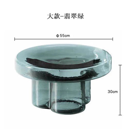 Nordic Creative Glass Coffee Table Living Room Sofa Side Tables Combination Handmade Coffee Table Round Light Luxury Tables