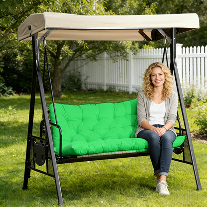 Porch Swing Cushion, Waterproof Outdoor Bench Replacement Cushion, Suitable For Patio Furniture, Garden Porches, And Two-Sea
