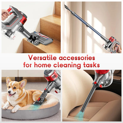 Honki Cordless Vacuum Cleaner 78KPA 45Mins 6*2200mAh Lightweight Stick Vacuum Cleaner for Home Hardwood Floor Carpet Pet Hair