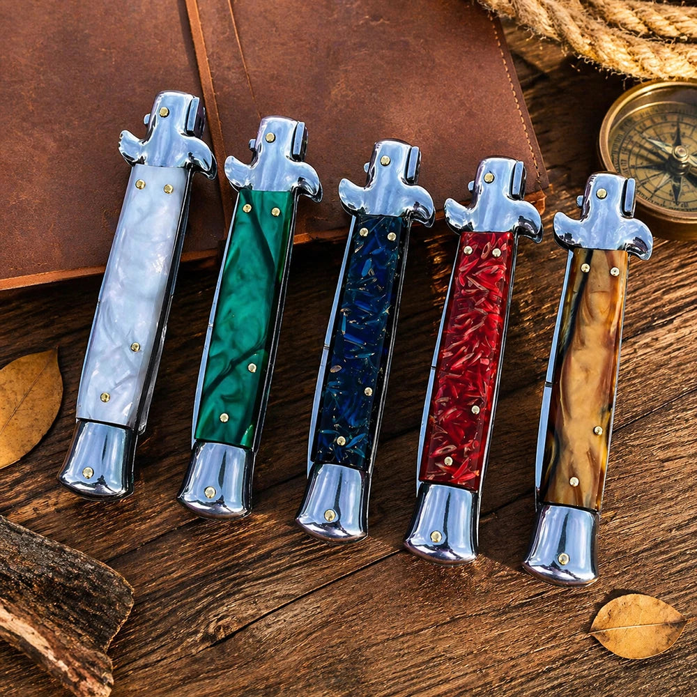 9-inch Pocket Knife Folding knife Stainless steel blade Outdoor Hunting Survival Knife Hiking knife self defense tactical knife Camping Fishing Tools Knife EDC Knife
