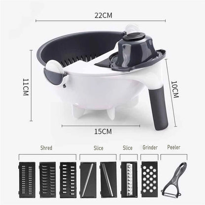 9 in 1 Vegetable Cutter Potatoes Manually Cut Shred Slicer Grater