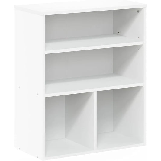 3 Tier White Display Bookcase