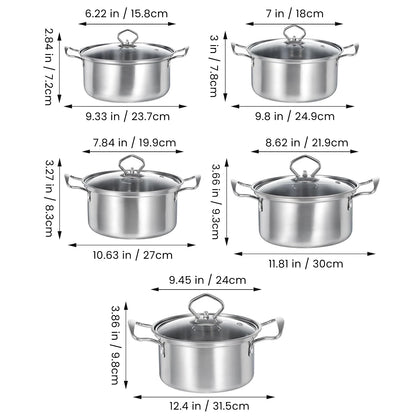 15-Piece Stainless Steel

 Outdoor Cookware Set