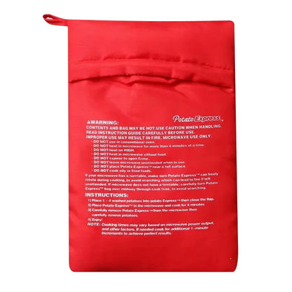 Microwave Potato Bag Reusable Express Microwave Potato Cooker Bag Baked Potato Cooker Perfect Potatoes 4 Minutes Red Baked Pouch