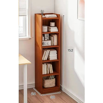 Small bookshelf between cracks, simple household storage shelf, floor-to-ceiling bedroom locker shelf, narrow bookcase