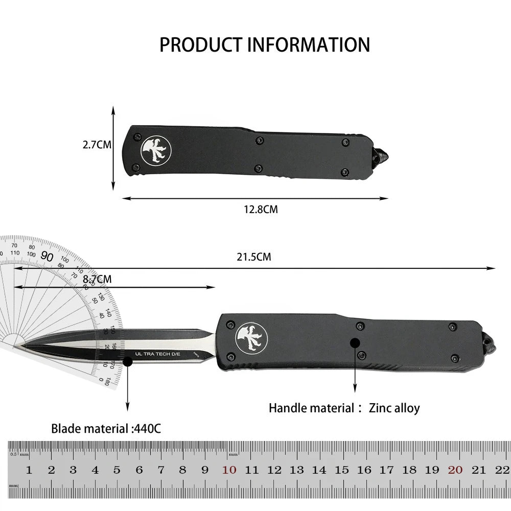 UT70 A High-quality Zinc Alloy Handle Outdoor Folding Knife Rock Climbing Camping Portable Holiday Gifts Essential Equipment Tool