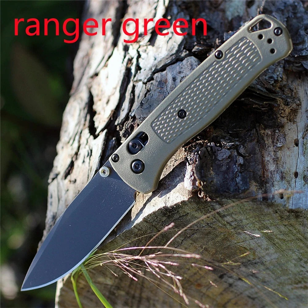 BM535 Bugout Axis Lock Folding Knife 3.24" Satin Plain Blade Grivory Handles  for Everyday Carry and Camping Hunting Outdoor