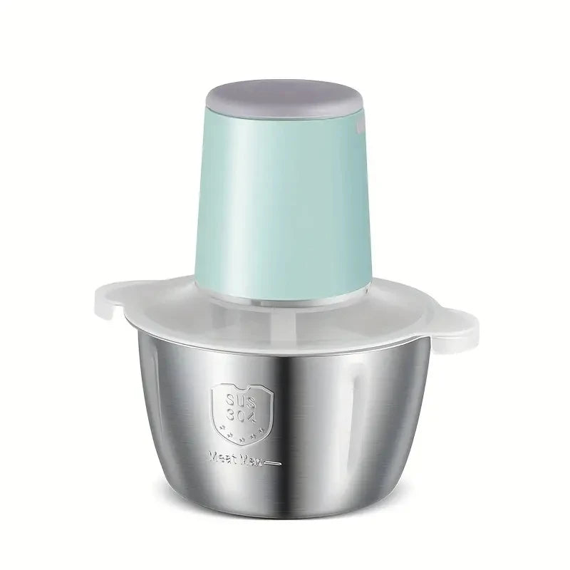 Food Chopper, Food Processor Mini Electric, 2L 148W, Stainless Steel Mincer for Kitchen, Vegetable, Onion, Garlic, Salad, Baby F