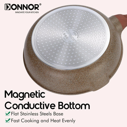 DONNOR Ceramic Cookware Sets Pots and Pans Set Nonstick  Induction Cookware Kitchen Cooking Set with Frying Pans Set